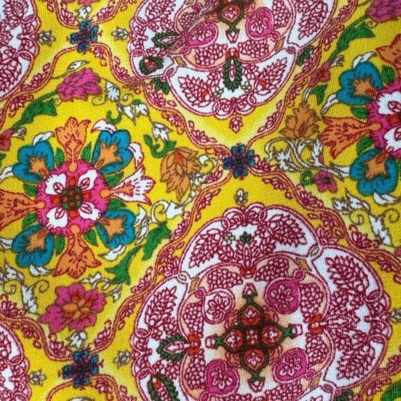 JUDITH MARCH | Floral Strapless Dress in Yellow and Pink Women’s Size Medium - Picture 8 of 8